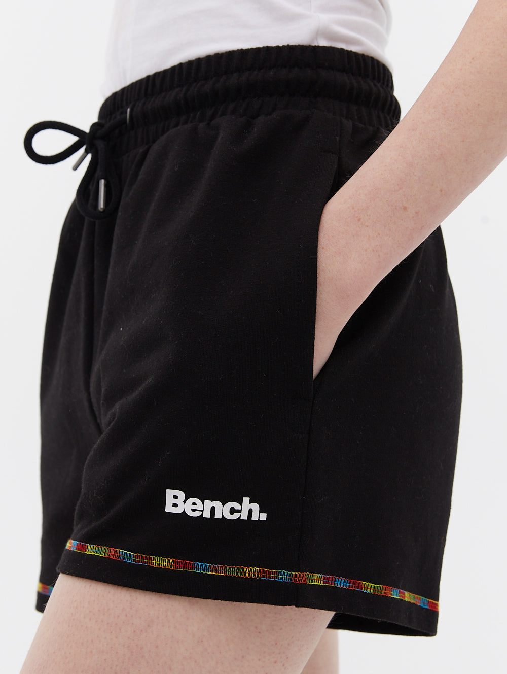 French Terry Shorts with Multi Colour Stitch