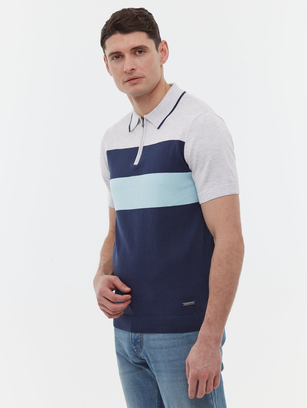 Aspinn Block Stripe Polo Shirt