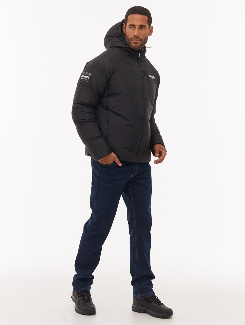 Rafera Hooded Puffer Jacket - Black