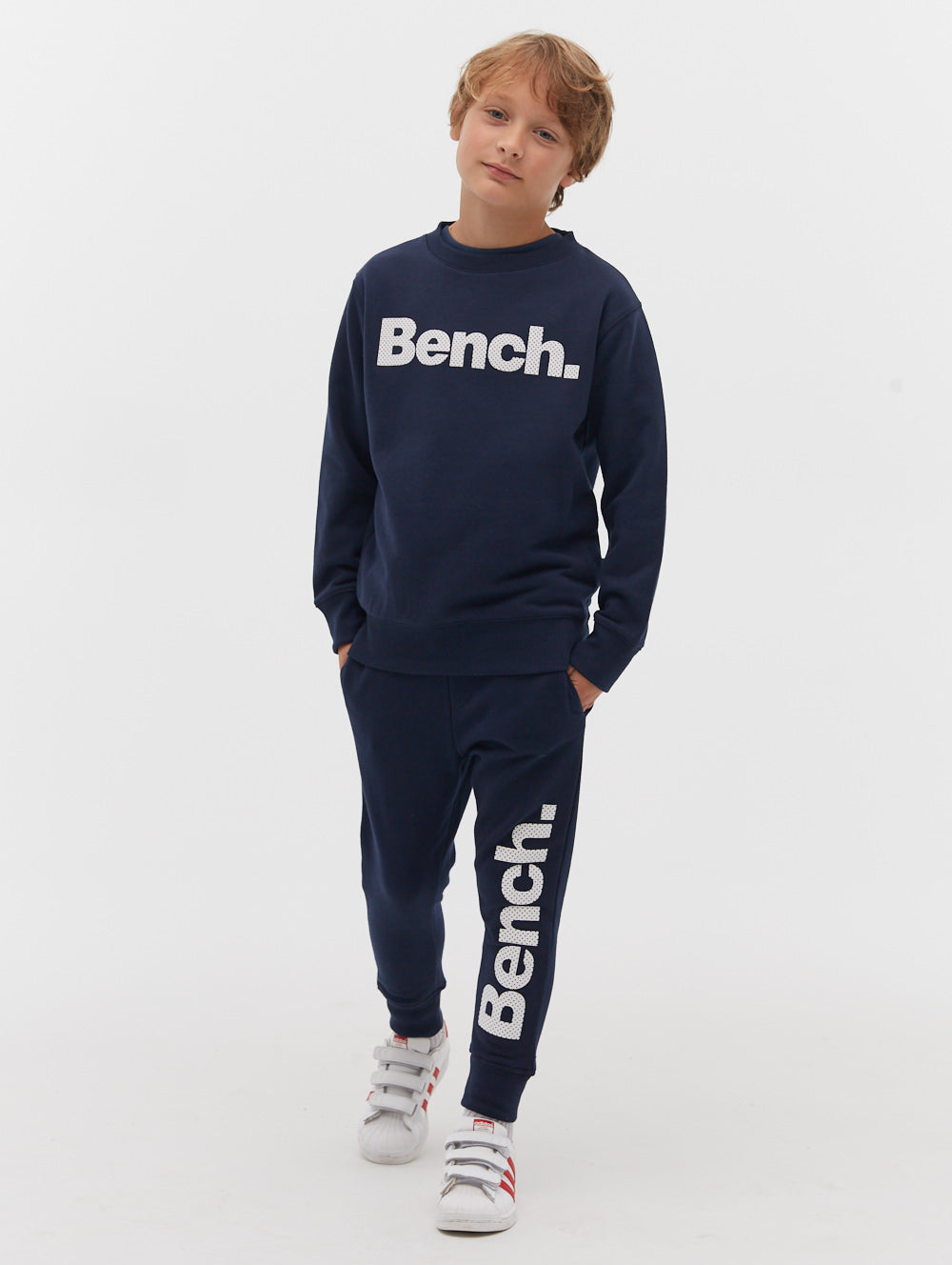 Boys Tipster Perforated Logo Crew Neck Sweatshirt - BN3E118662
