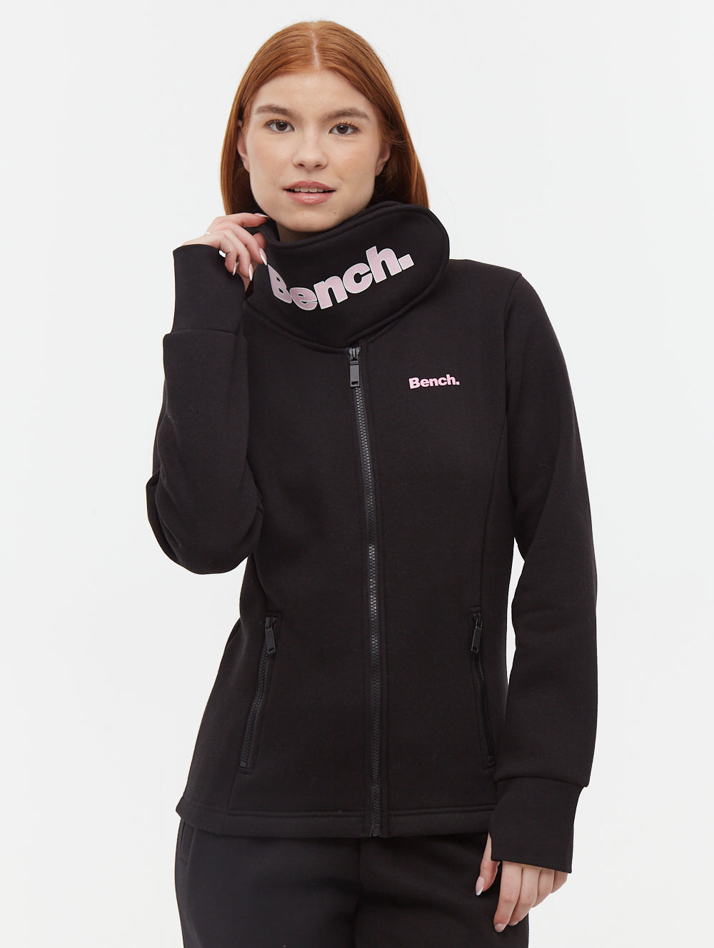 Haylo Wrap Neck Zip-Up