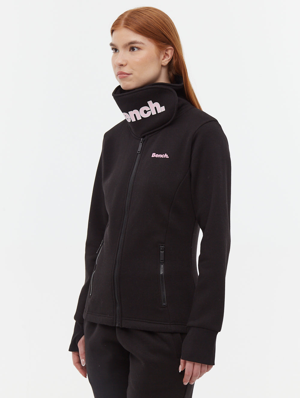 Haylo Wrap Neck Zip-Up