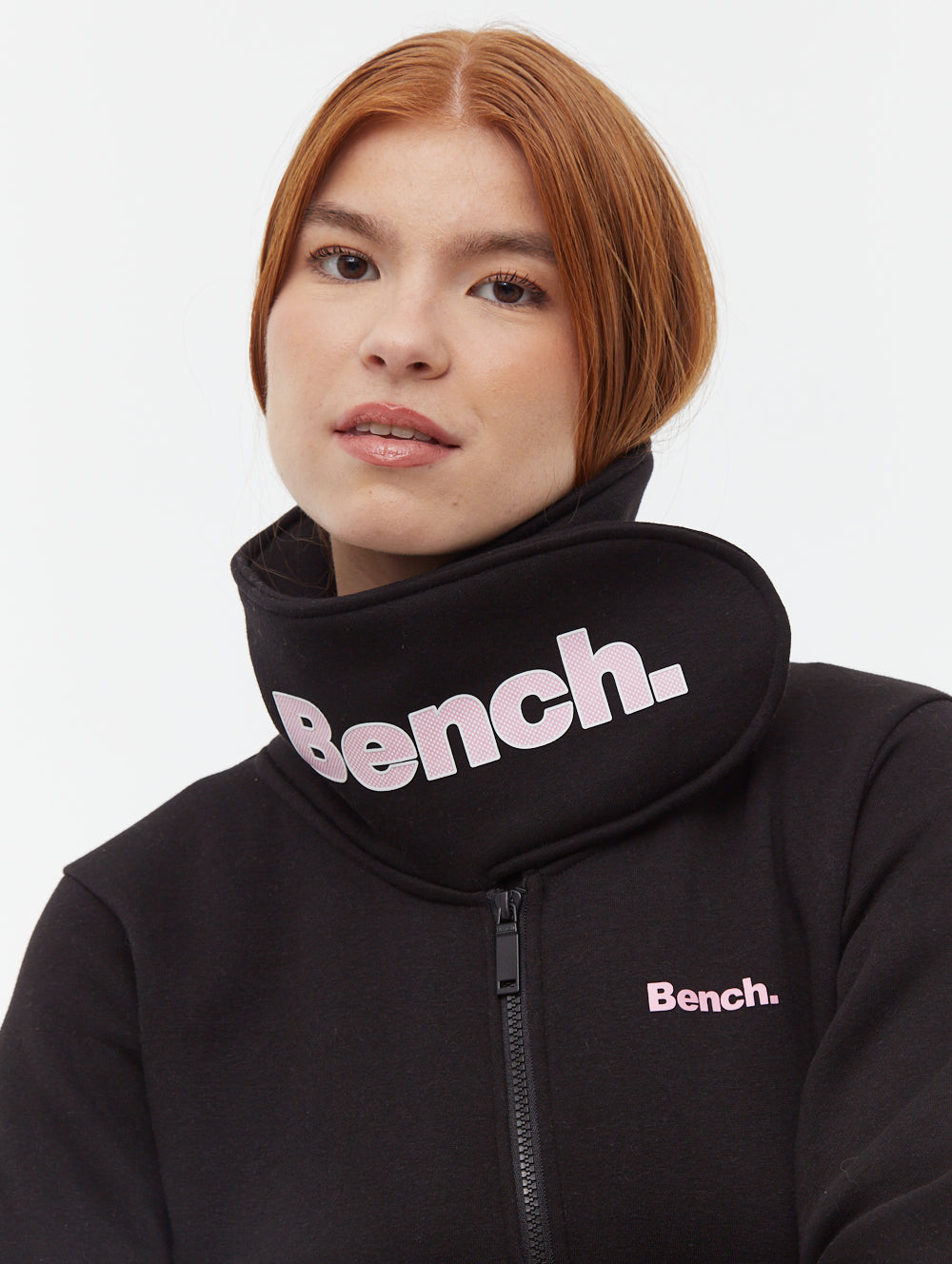 Haylo Wrap Neck Zip-Up
