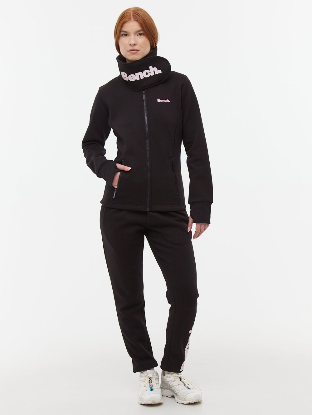 Haylo Wrap Neck Zip-Up