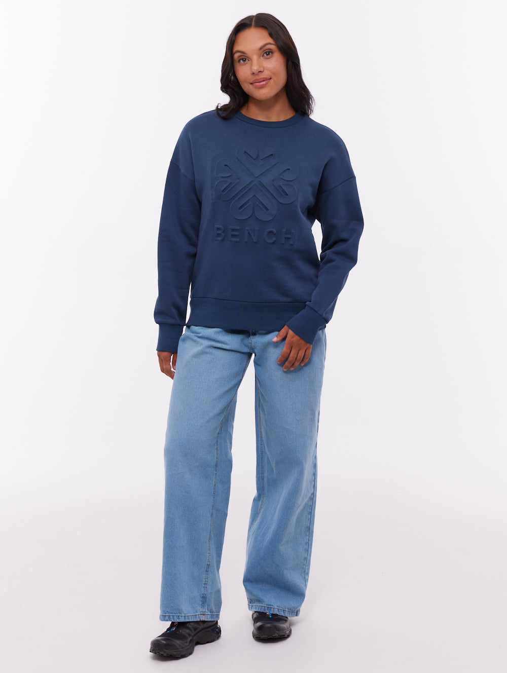 Ilma Tonal Graphic Crew Neck - Blue