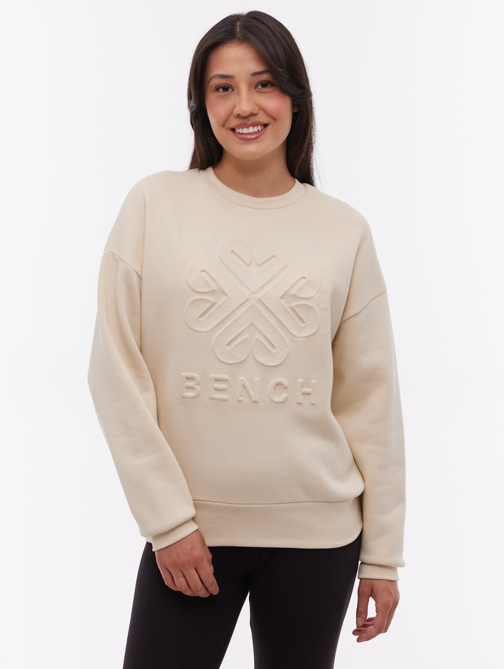 Ilma Tonal Graphic Crew Neck - White