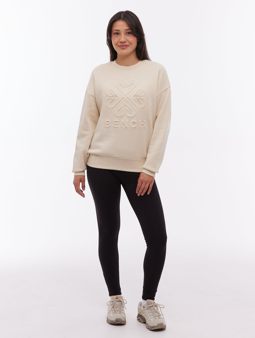 Ilma Tonal Graphic Crew Neck - White