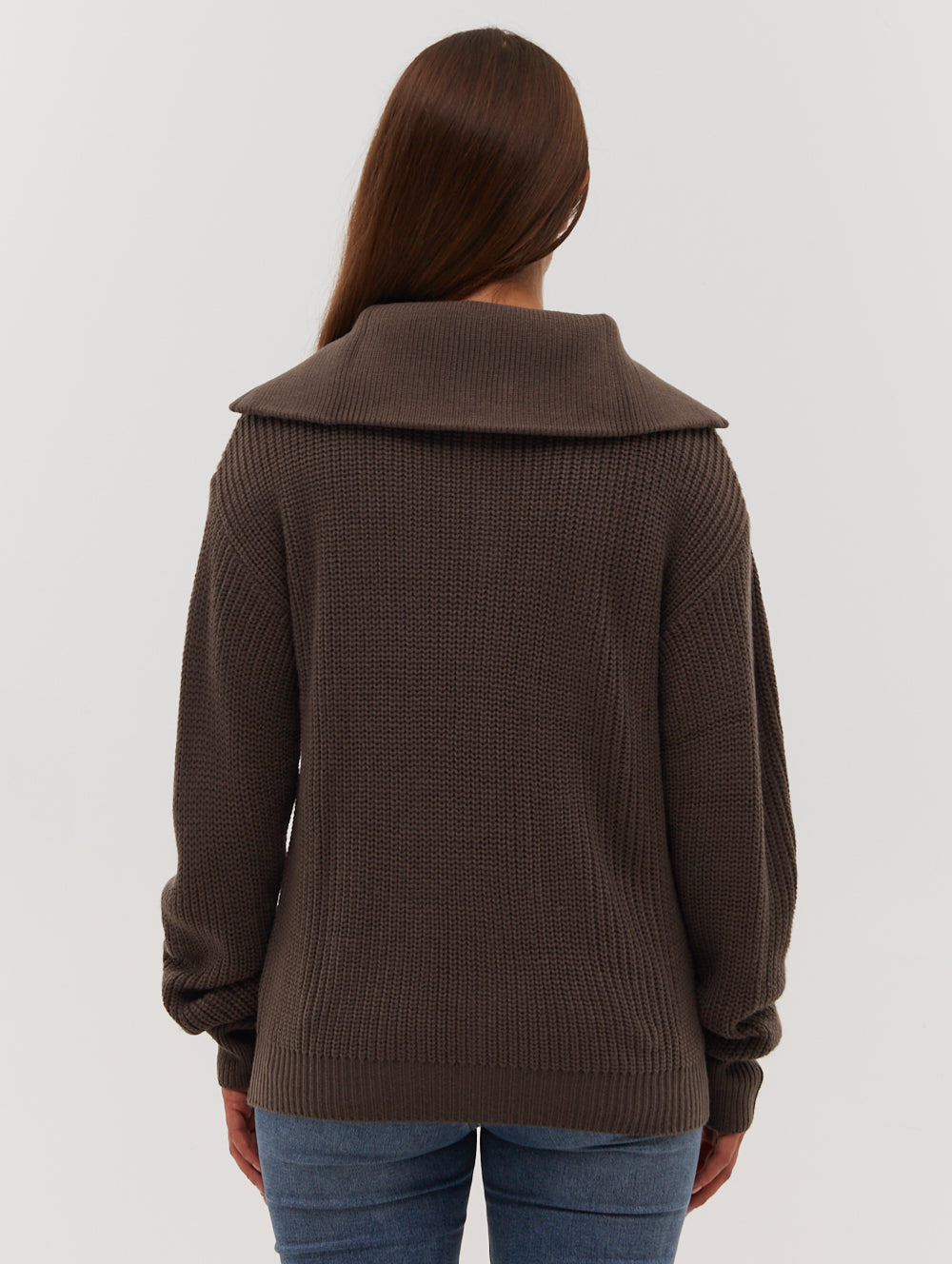 Thurynn Oversize Zippered Funnel Sweater