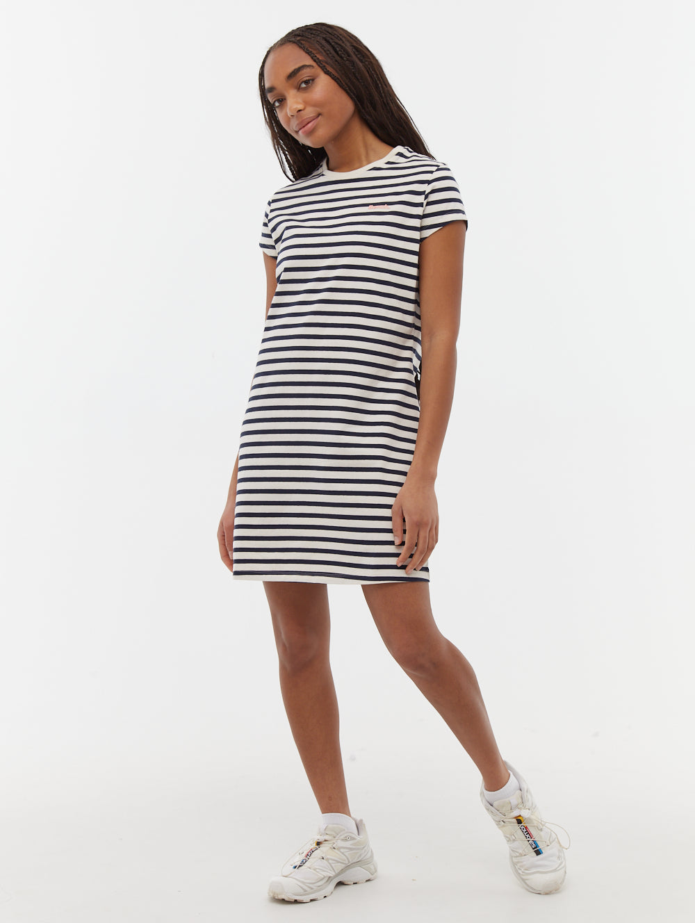 Mabelle Striped T-Shirt Midi Dress