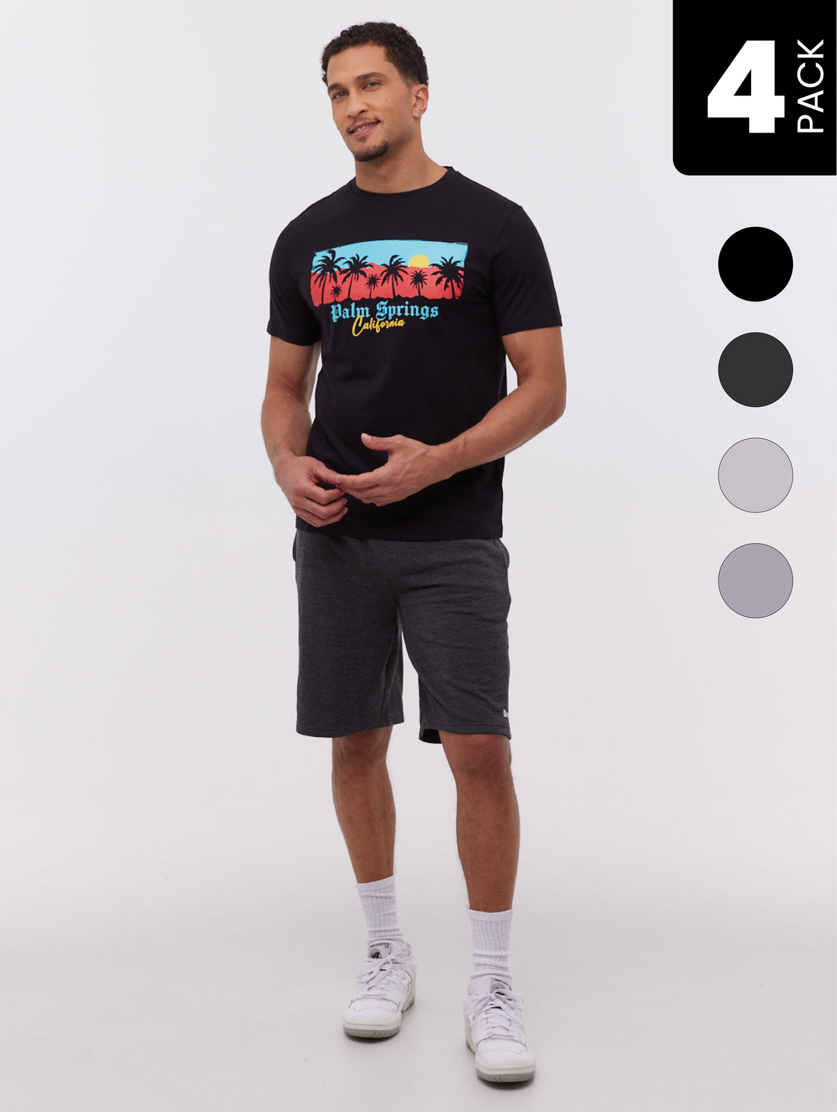 Vetral Graphic T-Shirt &amp; Shorts 4-Pack